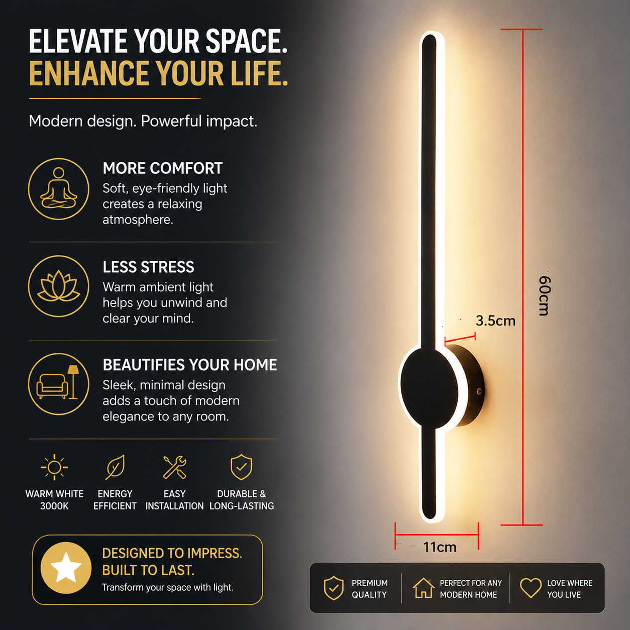 Minimalist Luxury Wall Light